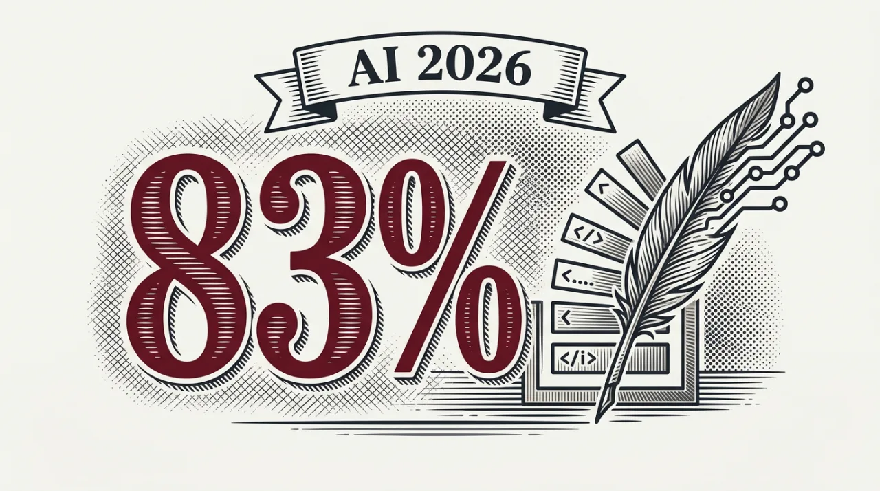 Гравюрная иллюстрация опроса Stack Overflow: 83% разработчиков используют ИИ