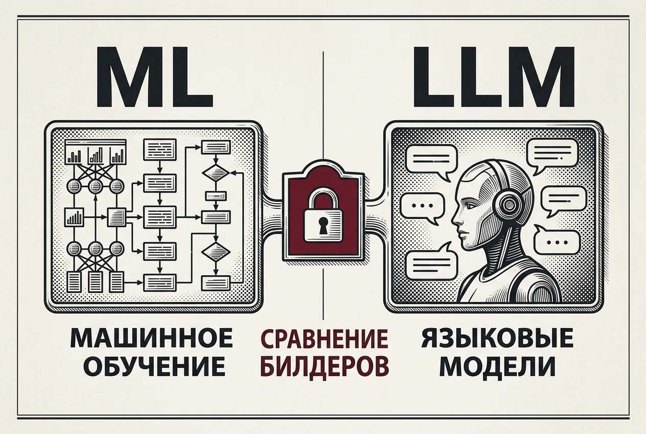 Схема визуальных конструкторов ML и LLM на платформе Астра ИИ