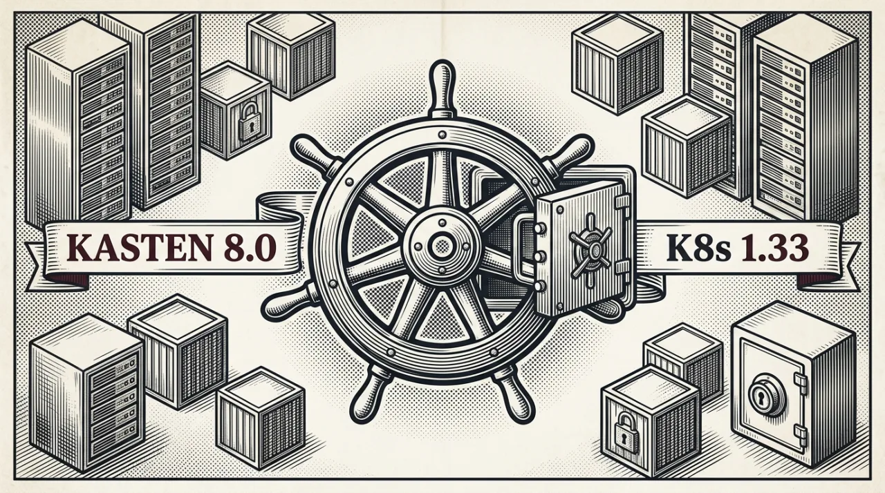 Газетная гравюра: релиз Veeam Kasten 8.0 с поддержкой кластеров Kubernetes 1.33