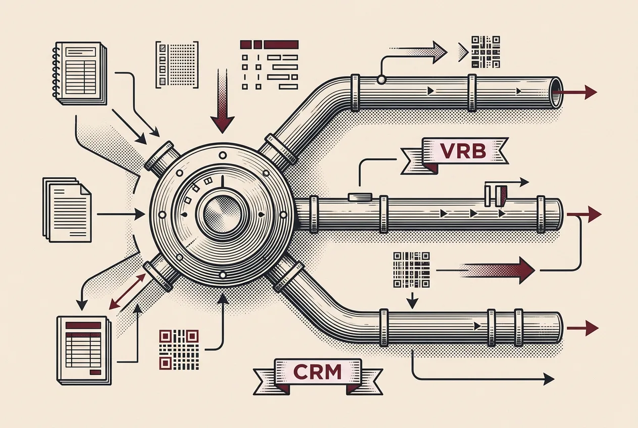 Схема процессов автоматизации взыскания банковской CRM Модус